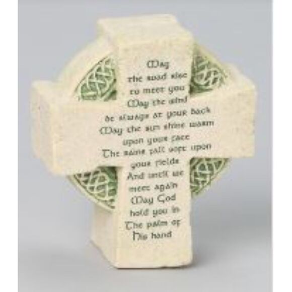 Irish Blessing Resin Decorative Cross May the Road Rise to Meet You - Picture 1 of 1